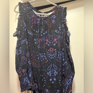 Loft cold shoulder long sleeve blouse